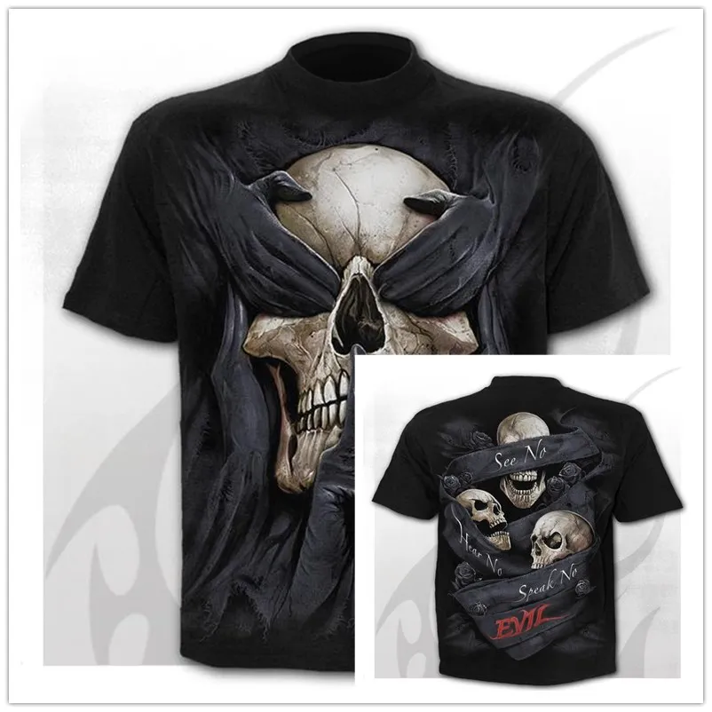 2020 Nové Kostra 3D Vytlačené T-Shirt pánske, dámske Tričko Punk Štýl Top Tees Lebky T Shirt Gotický Tričko Veľkosť XXS-6XL