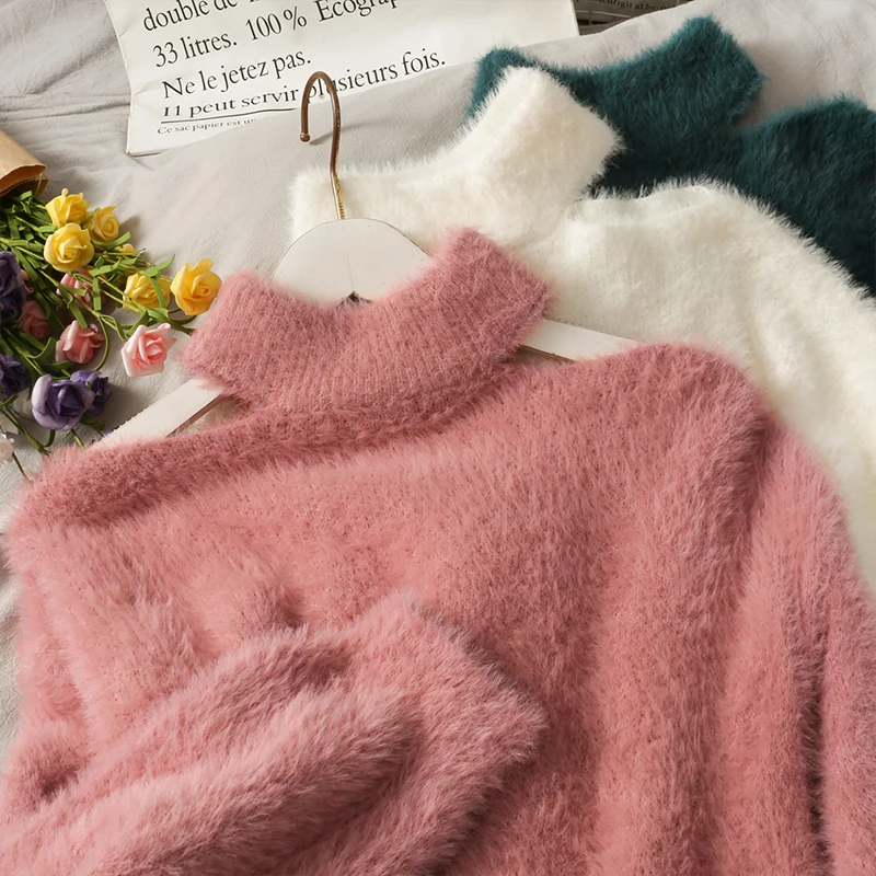 2020 nové módne oblečenie pre ženy Turtleneck dámske svetre hot sveter