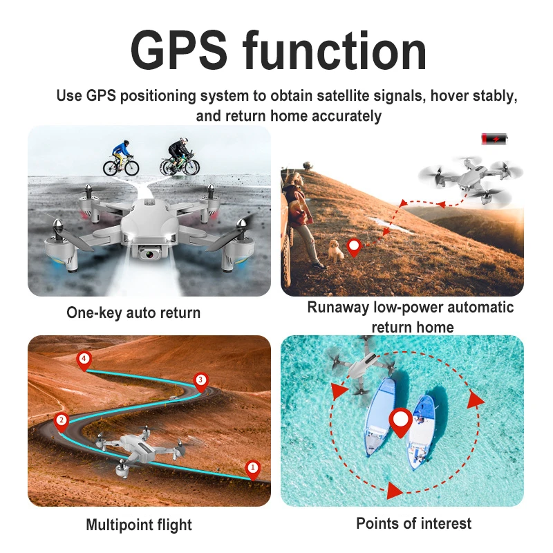 2020 NOVÝ GPS Rc Drone S HD drone 4k profesional 5G WIFI FPV 4K Kamera RC Quadcopter Hučí Skladacia Dron Hračka Vrtuľník