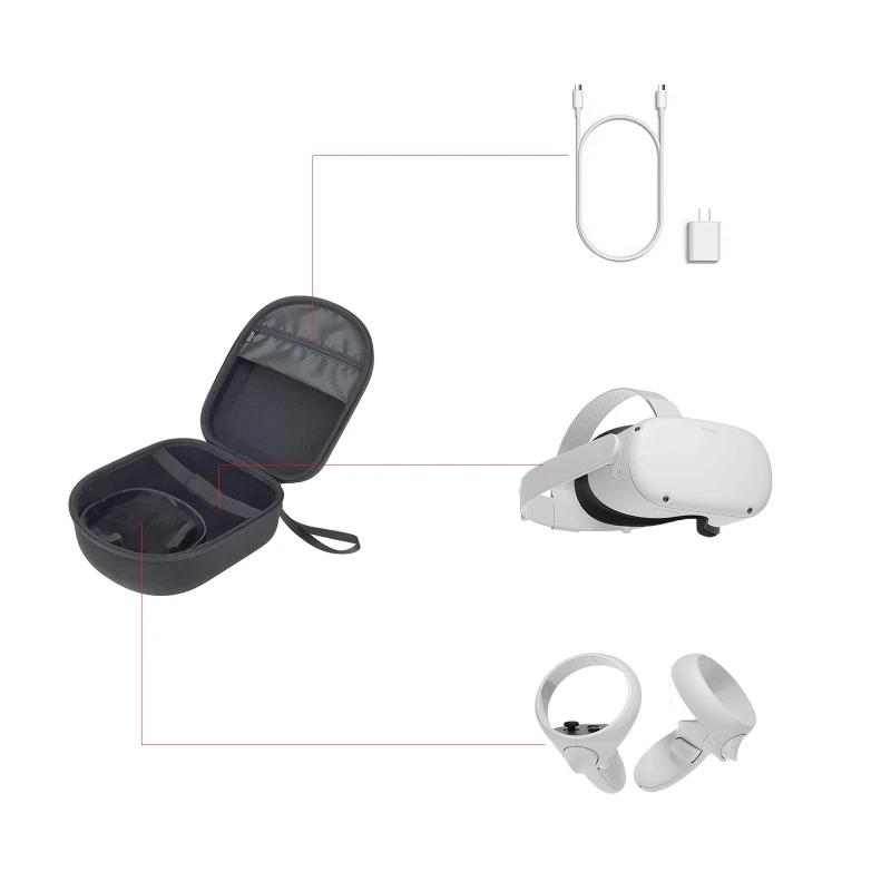 2020 Nový Pevný Cestovné Kryt Ochranné Puzdro Taška puzdro pre -Oculus Quest 2 VR Gaming Headset