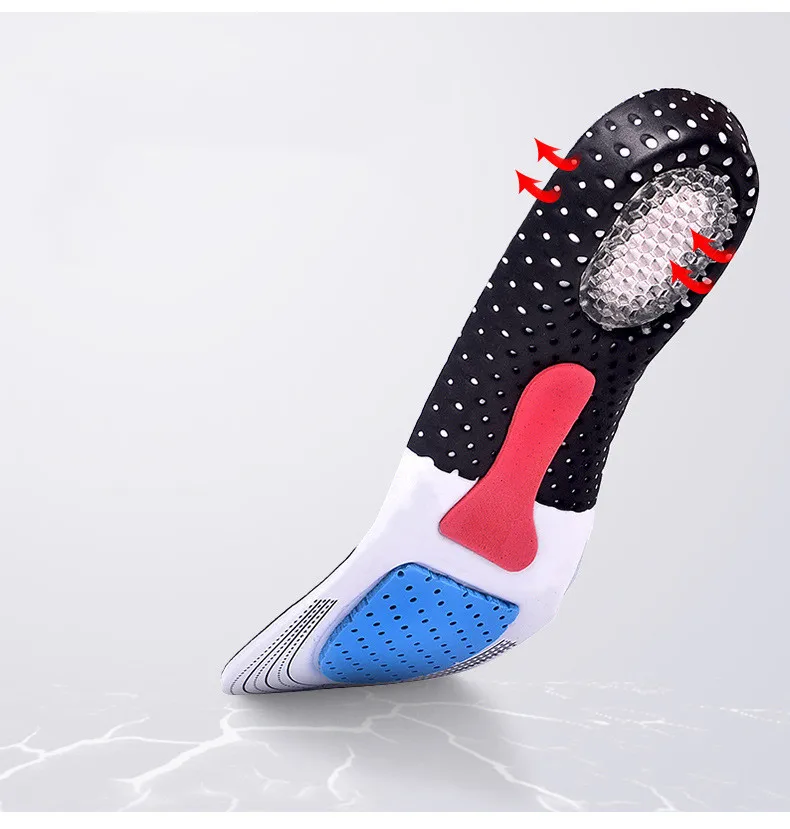 2020 Šport Beh Silikónový Gél Vložky Muža, Ženy na topánky jediným ortopedické pad Masáže Šok Absorpcie arch podporu