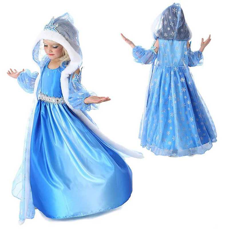 2021 Dievčatá Letné Šaty Dievčatá Snehová Kráľovná 2 Princess Party Šaty Deti Halloween Cosplay Šaty Dieťa Kostým Oblečenie