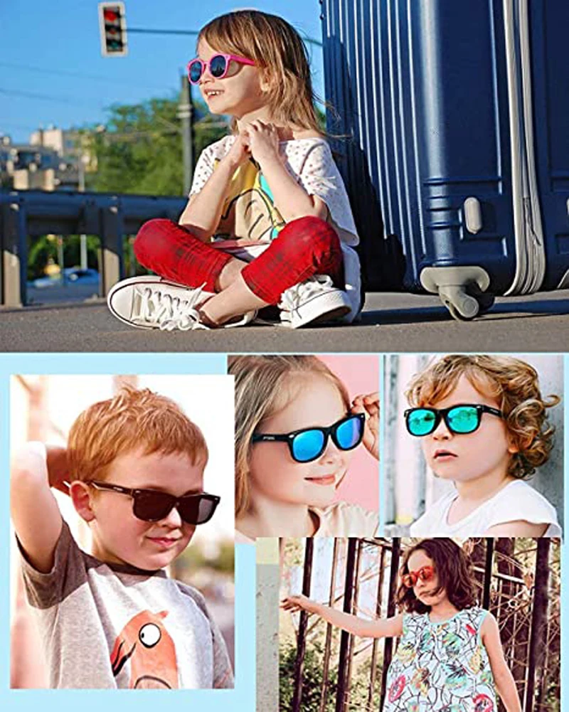 2021 Nové Deti Polarizované slnečné Okuliare pre Chlapcov, Dievčatá Slnečné Okuliare Silikónové ochranné Okuliare Darček Pre Deti Baby UV400 Okuliare