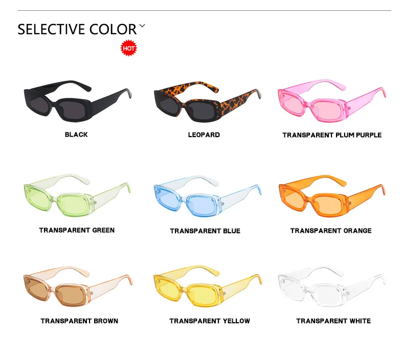 2021Transparent Slnečné Okuliare, Luxusné Značky Cestovné Štvorec Obdĺžnik slnečné Okuliare Muži Ženy Vintage Retro Oculos Unikátny Ženské Okuliare