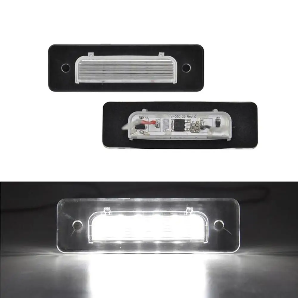 2KS Kvalitné E4 Schválené LED špz Lampa pre BMW E30 E12 E28 E23 E24 M1 E26