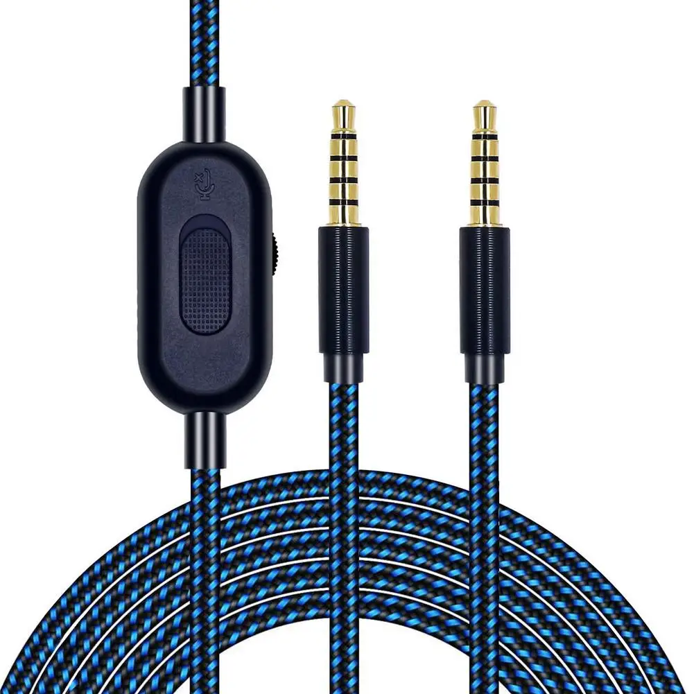 2m Nahradenie Stereo Aux Audio Kábel Predlžovací Kábel Funkcia Stlmenia Pre Astro A10 / A30 / A40 / A50 Herné Slúchadlá