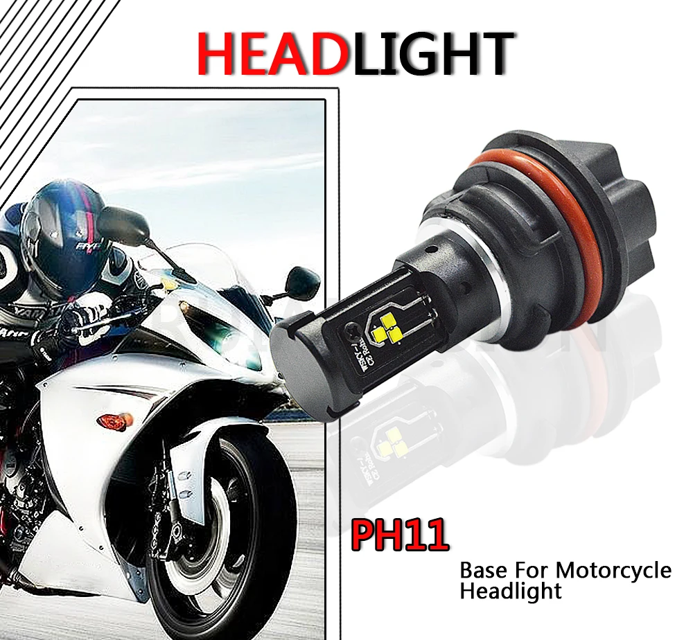 2x PH11 9014 9SMD CSP Phare LED Hmlové Svetlo Auto Motocykel ATV motorku Motoriek, Svetlometu Vysoké Nízke svetlo Žiarovka 12V 24V AC/DC, Biela