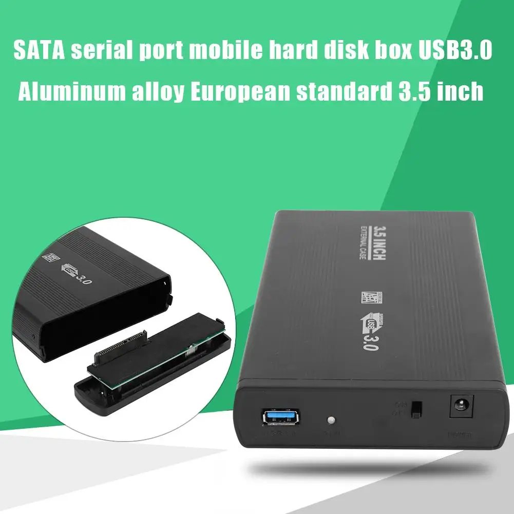 3,5 palcový USB 3.0/2.0 / SATA Disk Prípade HDD SSD Prípade 6Gbps SATA Externý Pevný Disk, Uzatvorený Box S EU/US/UK Napájací Adaptér
