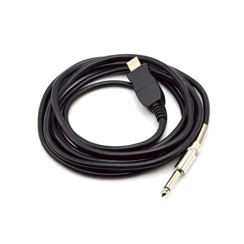 3 Metrov USB Gitara Kábel 1/4 6.35 mm na USB Rozhranie pre Prepojenie Pripojenie Audio Adaptér PC Converter Nástroj Kábel
