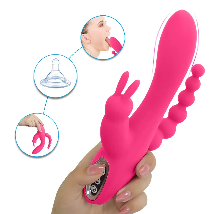 3 v 1 G-Spot Králik Análny Vibrátor, Dildo Dospelých, Sexuálne Hračky, 10 Vibračné Módy pre Ženy Nabíjateľná Klitorisu Pošvy Stimulátor