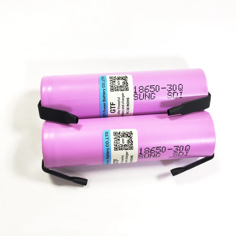 3000mah 30Q 18650 Batéria 3,7 V INR18650 30Q Li-ion Nabíjateľné Batérie Vysoký Výkon pre E-Cigaretu Svetlomet Troch + DIY Nicke