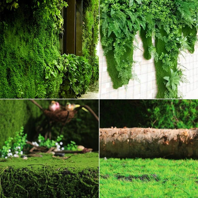 30~200 cm Falošné Moss Zelená Tráva, Rašelina, Umelé Moss List Micro Krajiny Trávy, Machy Stene Panel Výzdoba domov svadobné dekorácie