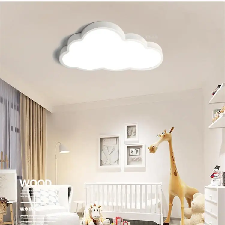 3colors Led Stropné Osvetlenie 36W LED Detská Spálňa Cartoon Cloud Tvar Stropné Svietidlo 220V Č Stmievanie pre Spálne Obývacia Izba