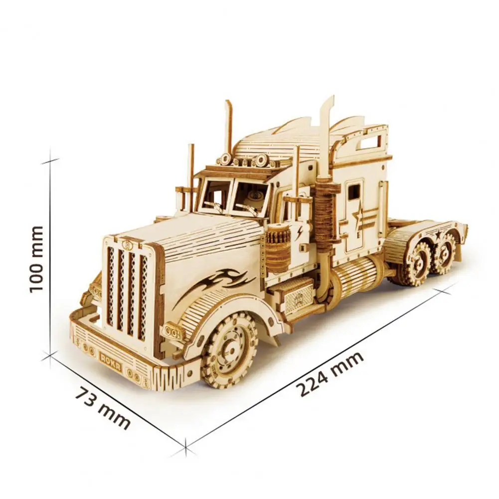 3D Auto Truck Model Svojpomocná Montáž Drevených Puzzle Skladačka Deti DIY Hračka Darček