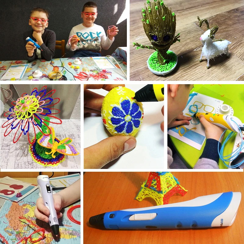 3D Pero LED Obrazovky DIY 3D Tlačiarne Pero 3D Tlač Výkresu Pero S PLA/ABS Vlákna Kreatívne Hračky Darček Pre Deti, Dizajn Kresby