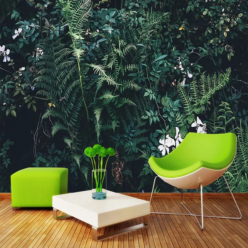 3D Tapety Moderné Zelené Rastliny Leaf Foto Nástenné Maľby Obývacia Izba, Spálňa Domova výtvarné Umenie Tapety 3D Abstraktných De Parede