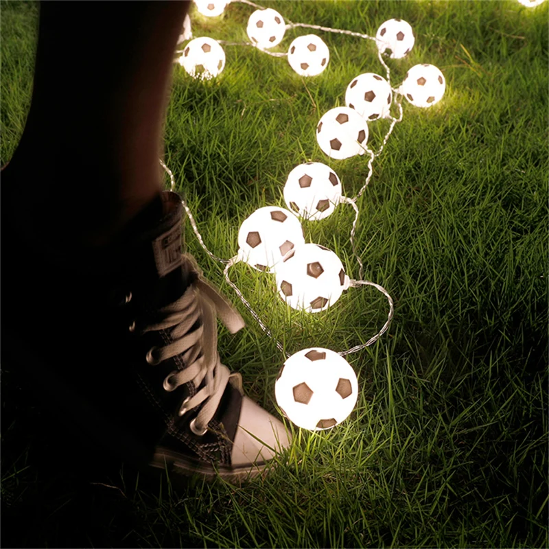 3M 6M LED Loptu String Svetlá, Plastové futbal Futbal Víla Lampy na Batérie Flash Girlandy Svetlé Dekorácie pre Domov Deti Strany