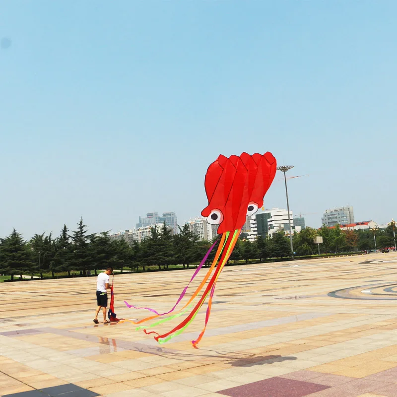 4M Veľké Kite Outdoorové Športy Deti Hračky Jednoduché Lietať Kúsok Skladacia Veľká Chobotnica Kite s 30 M Lietania String AN88