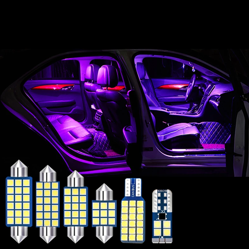 4pcs bez Chýb 12v LED Žiarovky Auto, Interiér Dome Čítanie Žiarovky batožinového priestoru Svetlo Na Ford EcoSport 2013 2016 2017 Príslušenstvo