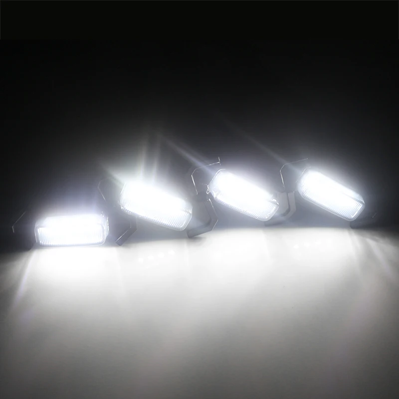 4pcs Údené Objektív Amber LED Predná Mriežka Svetla zostavy s Elektroinštalácie Postroj Držiak Pre 16-up Toyota Tacoma w/TRD Pro Gril 12V