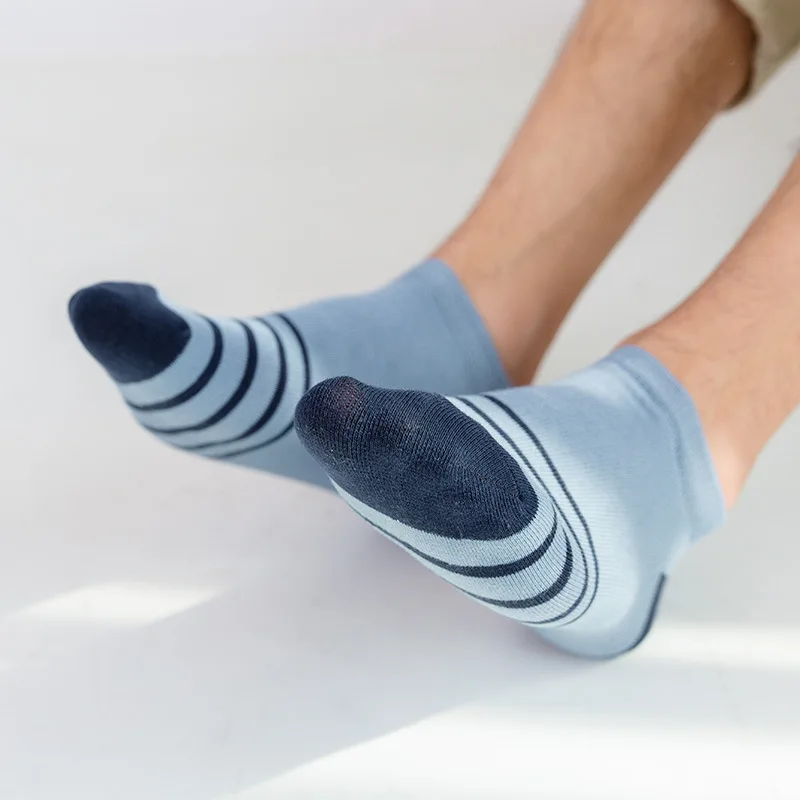5 párov prúžok pánske bavlnené ponožky pre jar leto shalllow úst mužov ponožky bežné harajuku calcetines 32403