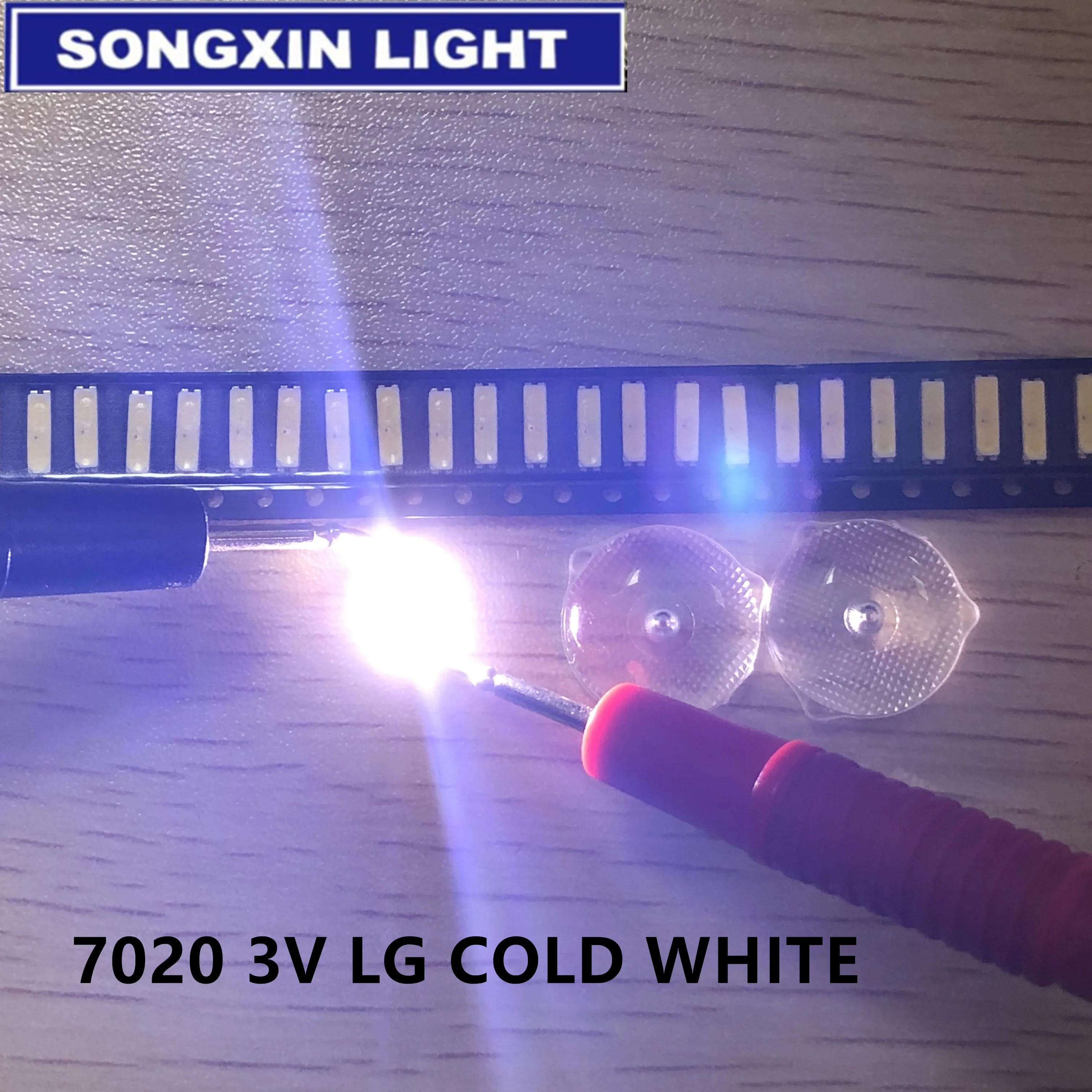 500pc Údržby PRE Kórea LG LCD displeja led light-emitting diode čip 7020 Podsvietenie korálky 0,5 W dlaždice 3V LEWWS72R24GZ00