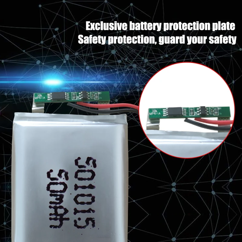 501012 3,7 V 50mah Lítium-Polymérová Nabíjateľné Batérie Pre MP3 MP4 MP5 GPS Hračka bluetooth slúchadlá reproduktor záznamník Lipo článkov