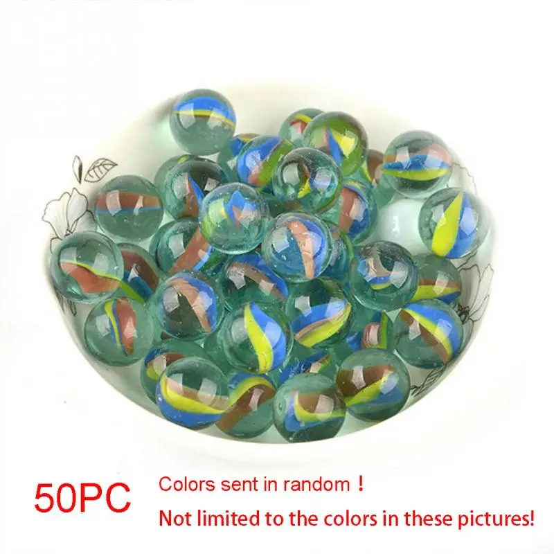 50pcs 16 MM Guličky Farebné Glazúry Sklenených Perličiek Guličky Klasické Reminiscencia Deti Klasické Hračky