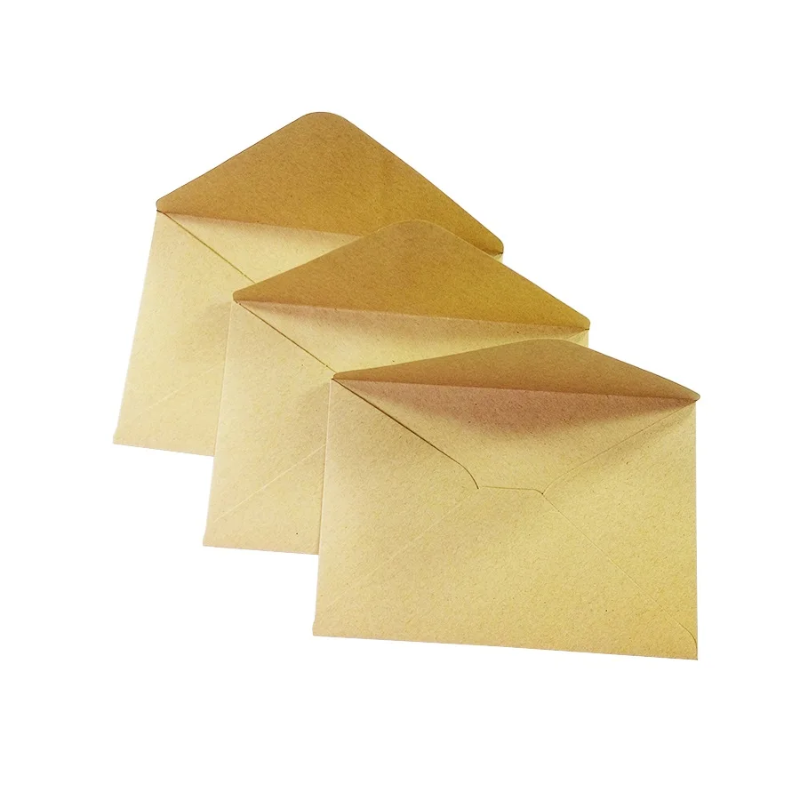 50pieces Hrubé zrno darčekové karty DIY Multifunkčné Kraft papier obálky 16*11 cm Darčekové karty obálky pre svadby, narodeniny, party
