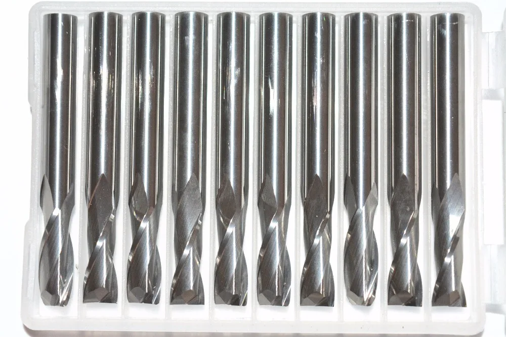 6*15 mm-10PCS,CNC pevné karbidu volfrámu konci mlyn,tesárstvo frézovanie fréza,2 Flauta špirála konci mlyn,PVC,MDF,akryl,drevo