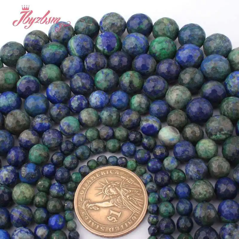 6,8,10,12 mm Tvárou Kolo Malachit Lapis Lazuli Prírodného Kameňa Korálky pre DIY Príslušenstvo Náhrdelník Náramok Šperky Robiť 15