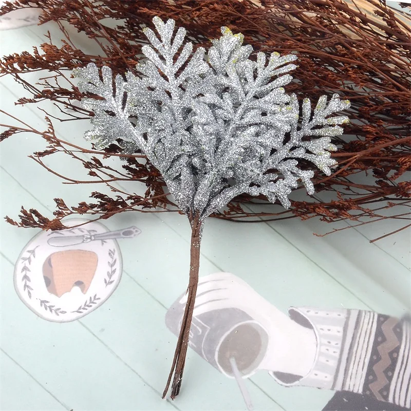 60pcs Mini Žaluď leaf Umelé Kvety Rastlín pre Domáce Veniec DIY Scrapbooking Svadobné, Vianočné Dekorácie