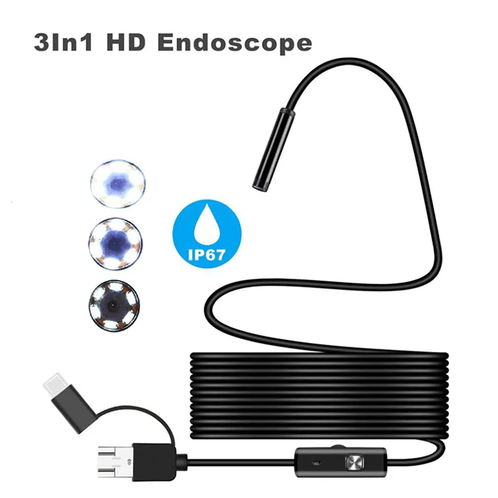 7.0 mm Typ-c Android USB Endoskop Fotoaparát Pevný Kábel medzi PC a Android Telefón Endoskopu Rúry Typu C Endoskopu Inšpekcie Mini Kamera