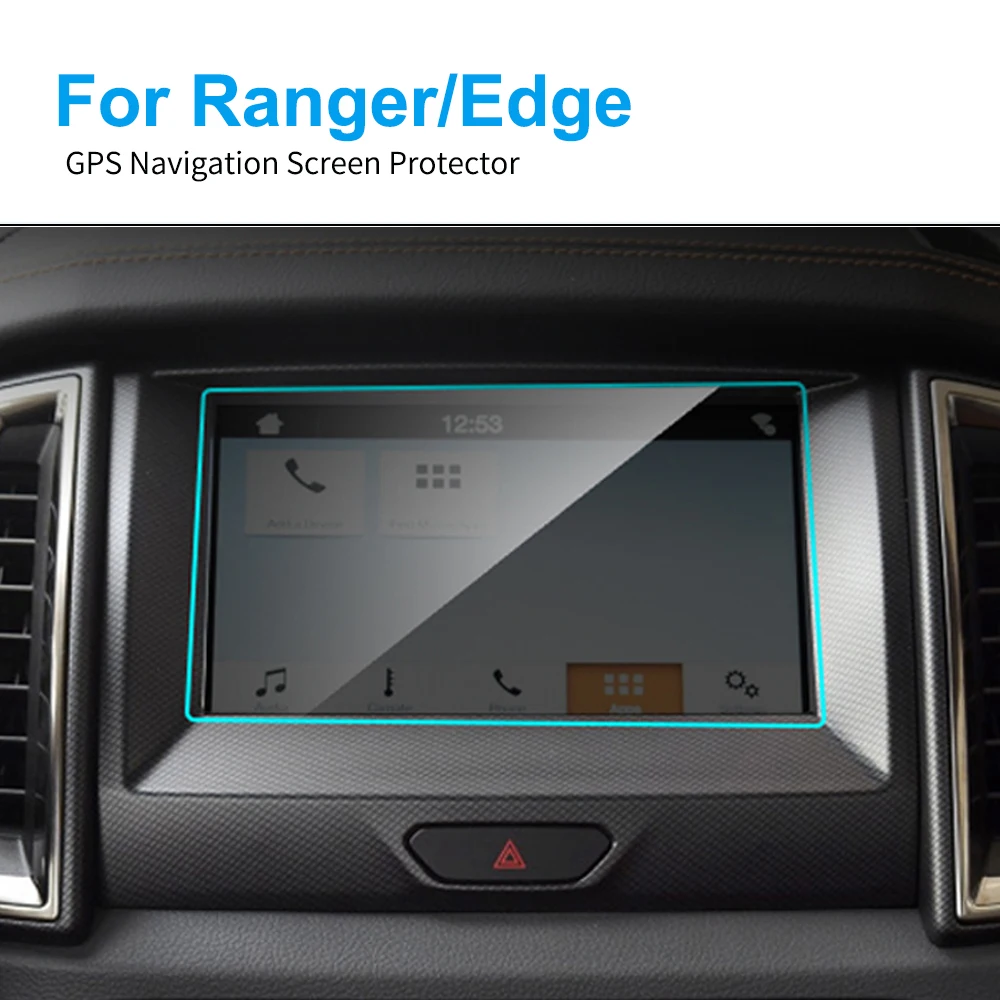 8 Palcový Auta GPS Navigácie Screen Protector pre Ford Edge SE SEL ST Titán-2019, Sklo Film pre 2019 Ranger XL XLT LARIAT