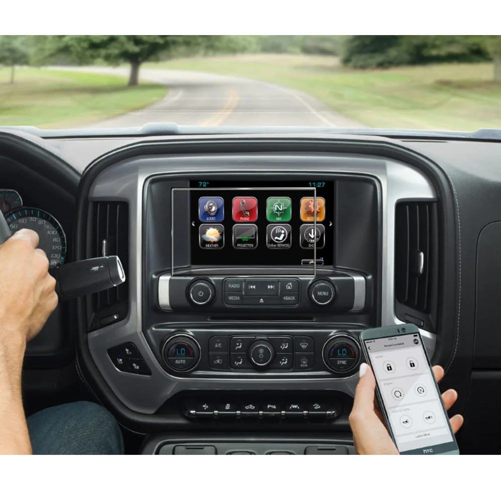 8 Palcový Navigačný Sklo Ochranný Film pre Chevy Silverado 1500 2500HD Chevrolet Colorado-2019 Auto interiérové Doplnky