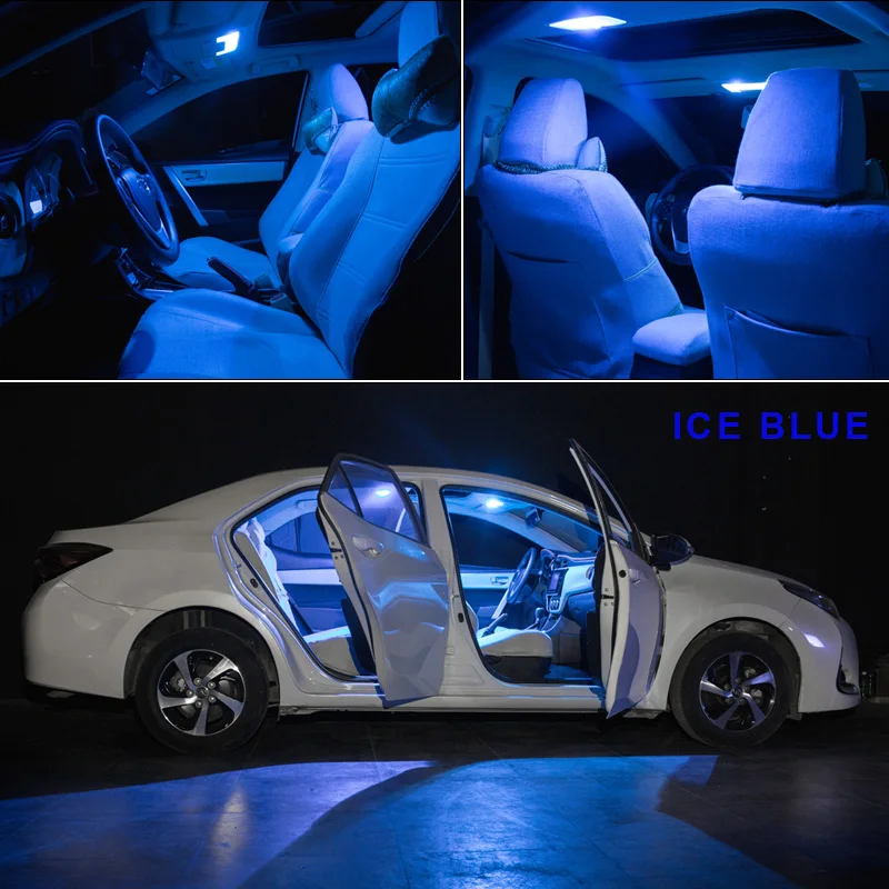 8 x Biela, Canbus Žiadna Chyba Interiérové LED Svetlo Mapu Dome Lampa na Čítanie Balík Kit Pre 2013-2019 Subaru WRX STI špz Svetlo