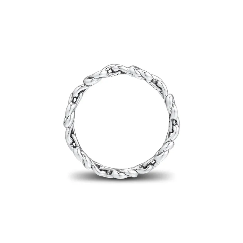 925 Sterling Silver Krúžky pre Ženy Lesk Kúzlo Šperky Viazané Srdcia Vintage Krúžky Jednoduché Klasické Ženy Prstene, Strieborné Šperky