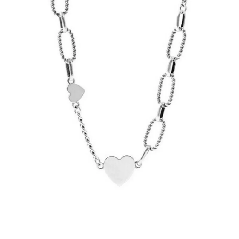 925 Sterling Silver Náhrdelník srdce chocher Náhrdelník Pre Ženy Letné Módne Šperky
