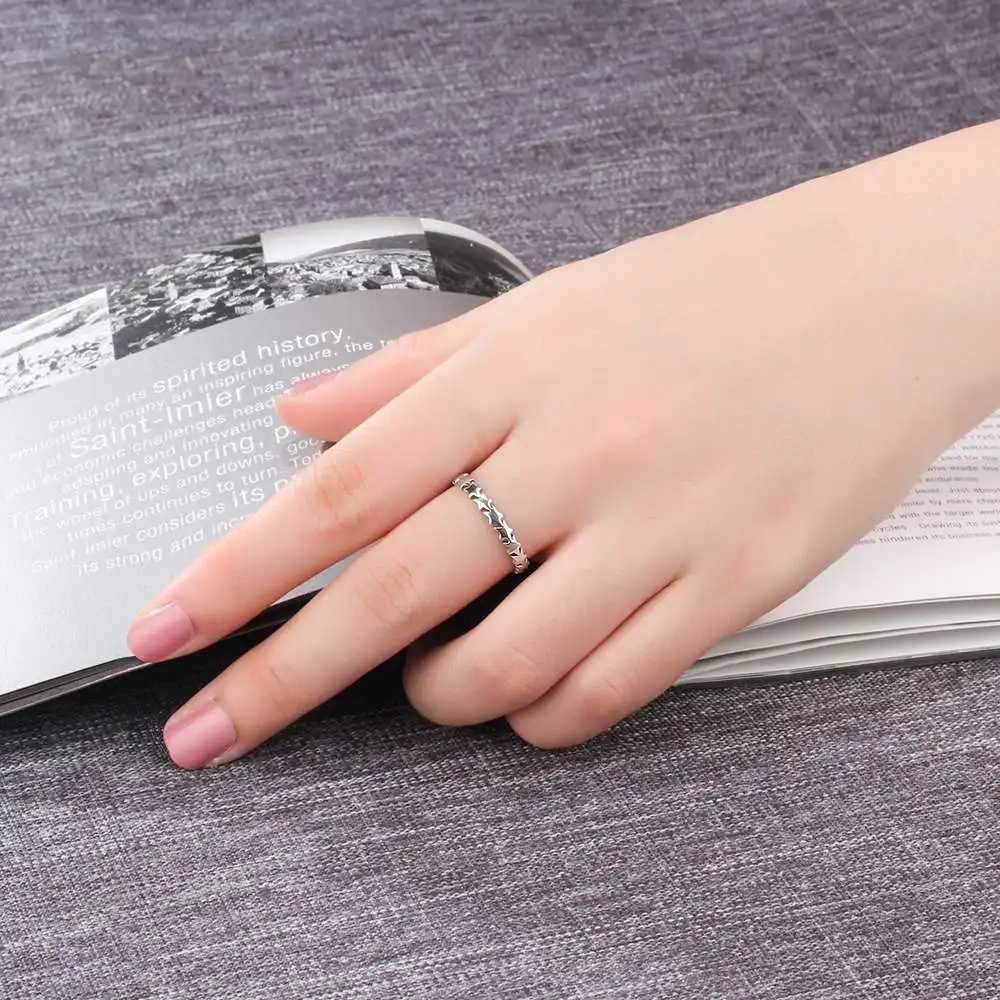 925 Sterling Silver Star Stohovateľné Prst Prstene Pre Ženy Trendy Strany Šperky Vianočný Darček Pre Ňu (Lam Hub Fong)