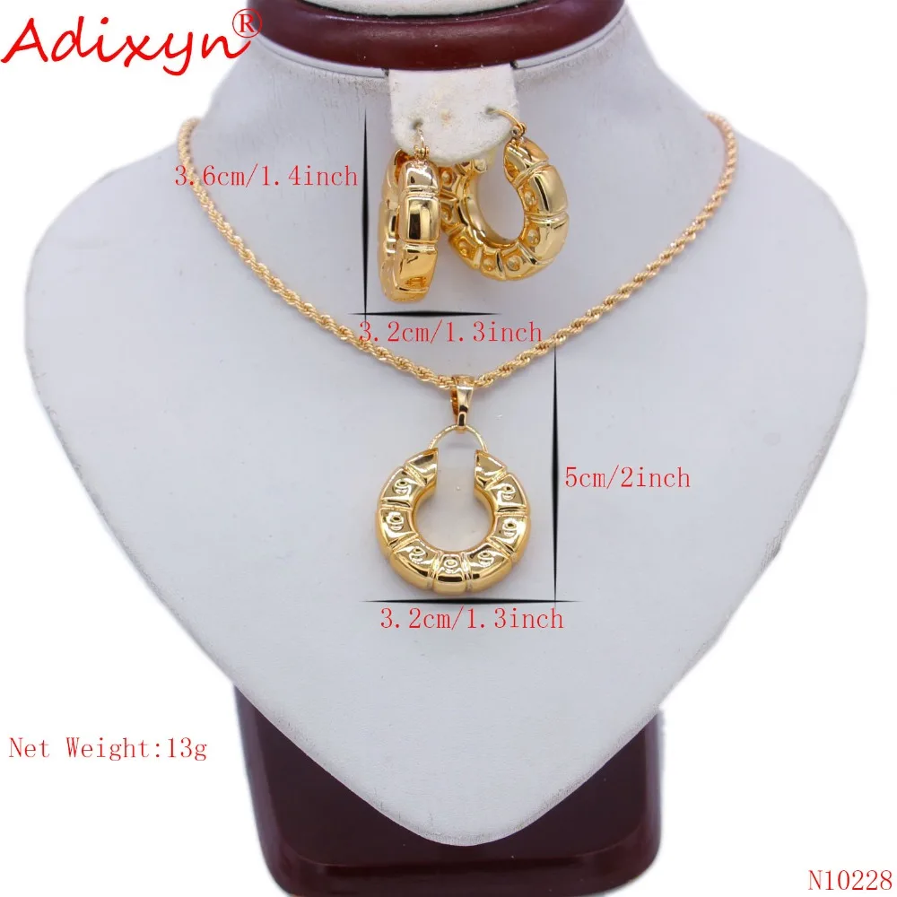 Adixyn Dubaj Šperky sady Pre Ženy Rose Gold Farby Afriky Nigérijský Svadby, Módne Náušnice/Náhrdelník/Prívesok Šperky N10228
