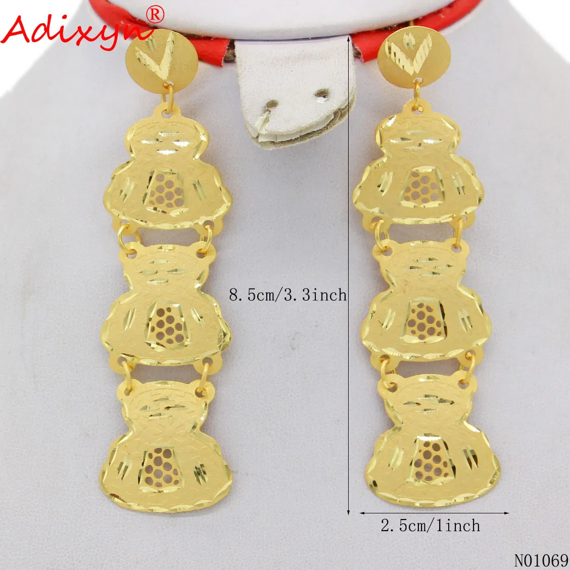Adixyn Nové India Náušnice pre Ženy, Dievčatá, Zlatá Farba&Medené Šperky, Módne Afriky Etiópskej Darčeky N01069