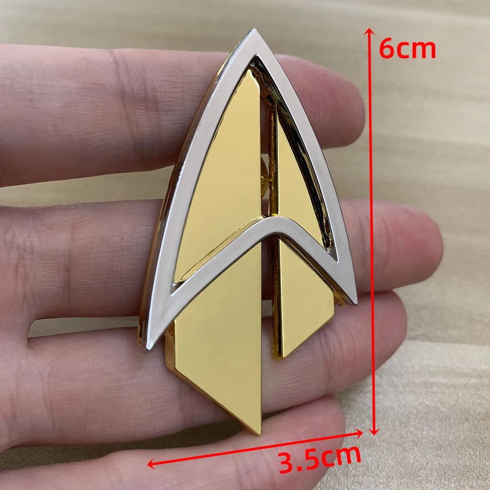 Admirál JL Picard Pin Ďalšej Generácie Communicator Zlata Pin Brošne Odznak Star Príslušenstvo Trek Odznak Kovov