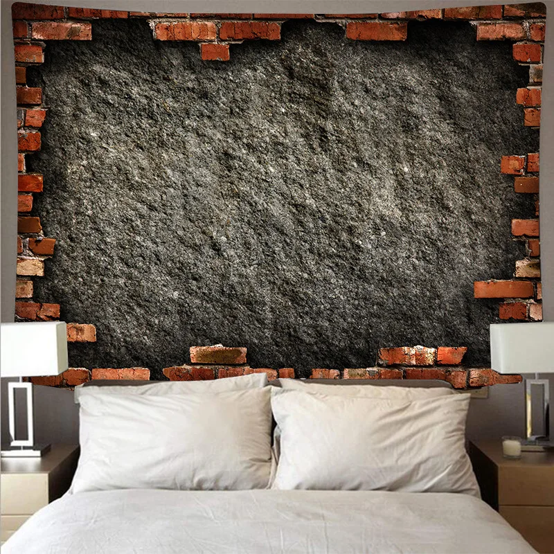 Aggcual Drevené lopárik textúra gobelín stene visí kameň 3d tlač pozadí látkové dekorácie prehoz cez posteľ Obrusy mat tap35