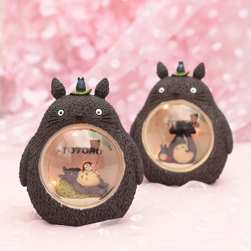 Akcia Hayao Miyazaki Anime Totoro Model Živice Model Hračky Pre Deti Nočného Dekorácie Doll Darček K Narodeninám Zberateľskú Hračky