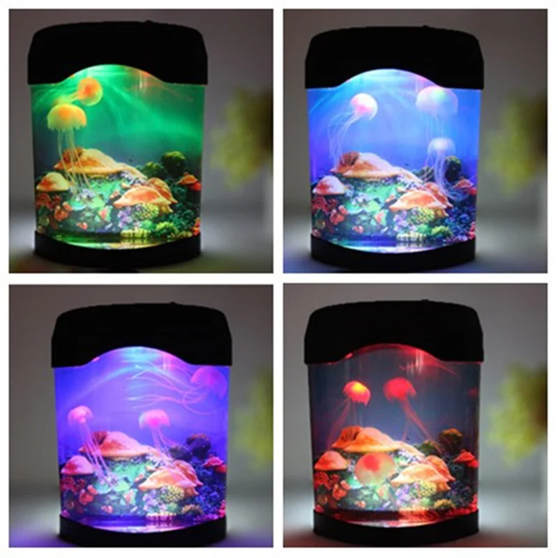 Akvárium Nočné Svetlo Lampy, LED Svetlo, Umelé Seajelly Nádrž Plávanie Náladu Lampa pre Domáce Stôl Dekor Obchod