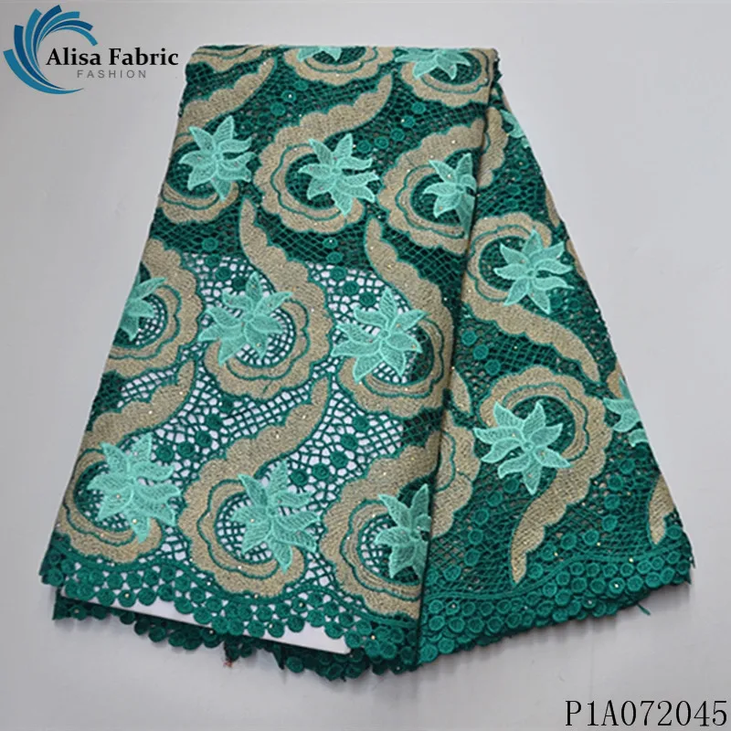 Alisa módne nigérijský guipure čipky tkaniny vysokej kvality výšivky s kamene afriky kábel čipky impregnačné látky na šaty