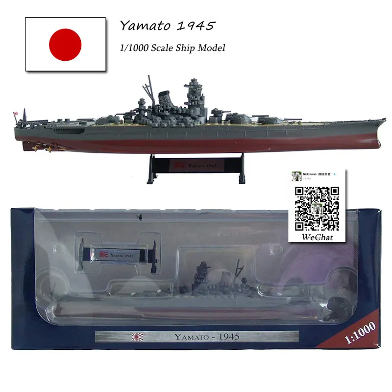 AMER 1/1000 Rozsahu Vojenských Model Hračky Battleship Yamato 1945 Diecast Kovové Loď Model Hračka Pre Dar,Deti,Zber