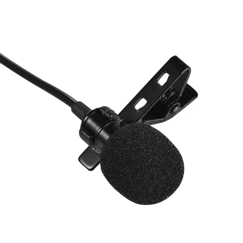 Andoer USB Dual-head Lavalier Klope Mikrofón 1,5 m/5 ft Clip-on pre Video, Záznam Zvuku