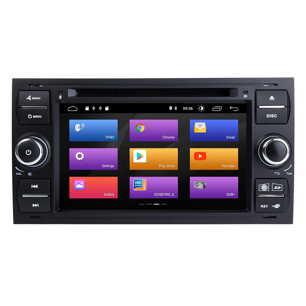 Android 10 2 din autorádia GPS, DVD Pre Ford Focus 2 Ford Fiesta Mondeo 4 C-Max S-Max Fusion Tranzit Kuga Multimediálna Navigácia