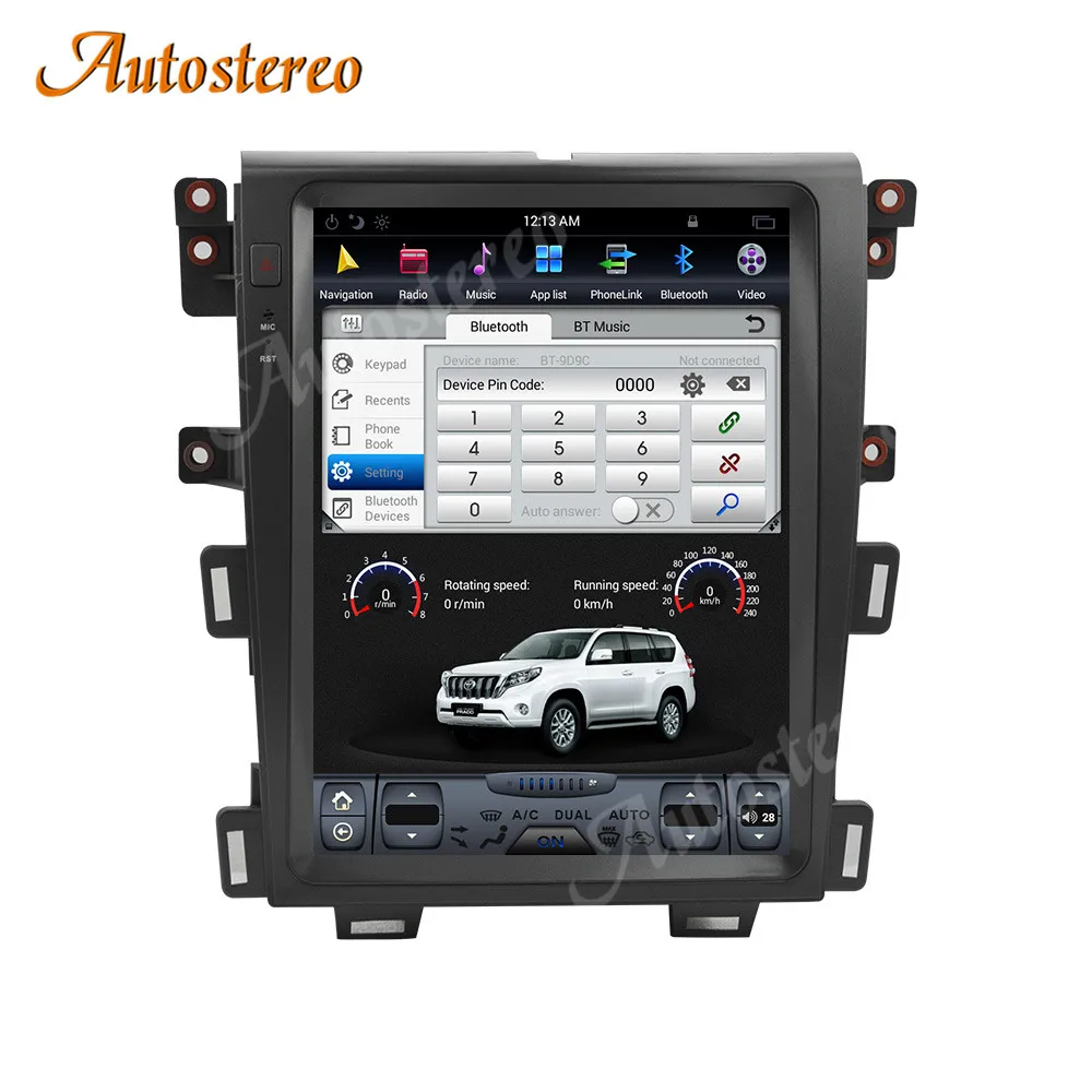 Android 9 4+128G Tesla Štýl Auta GPS Navigácie Pre Ford EDGE 2007-Carplay Vedúci Jednotky Multimediálny Prehrávač Rádio Stereo Auta GPS